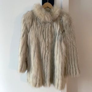 Vintage Blue Fox Fur Coat